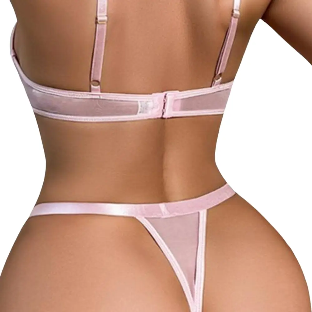 Lessecretsdelea_Chloé_ensemble_soutien_gorge_string_effet_satiné_noeud_rose_Image_Carrousel2.webp