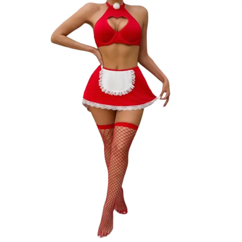 Alessandra - Seductive Outfit with Apron and Stockings