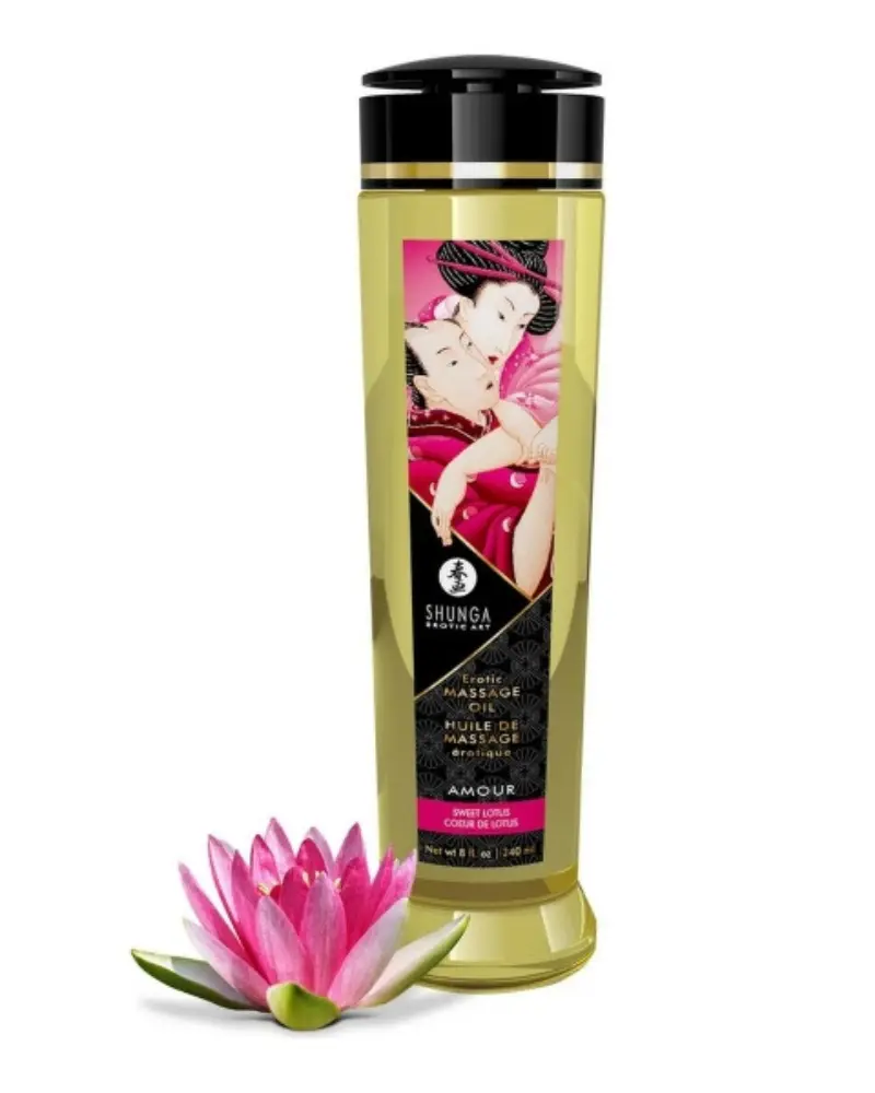 Huile de massage Fleur de Lotus Amour Shunga (240 ml)