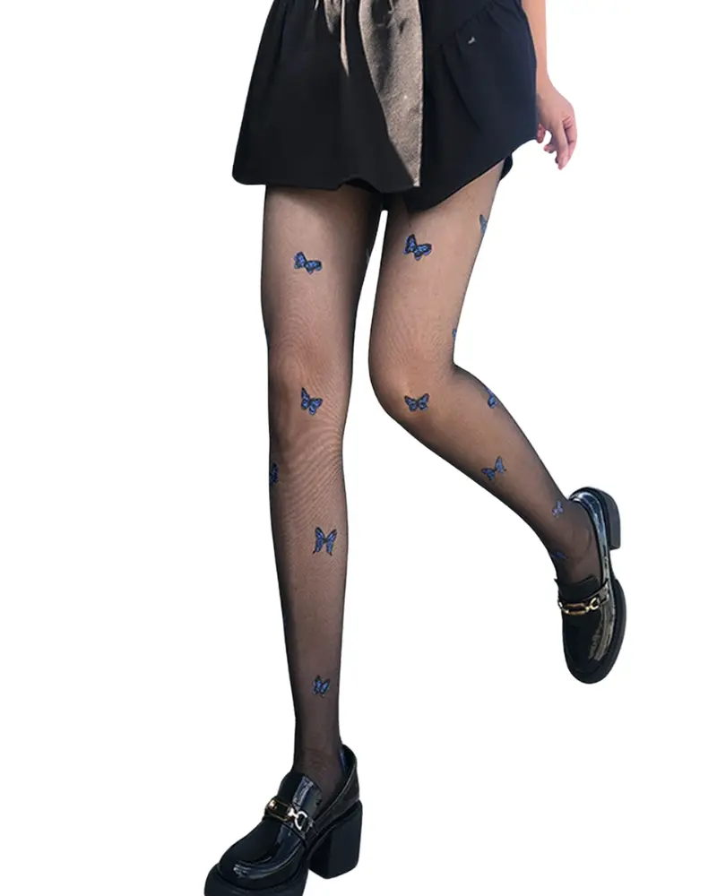 Collants Papillons Bleus